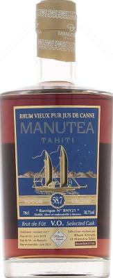 Manutea Tahiti Rhum Vieux Pur Jus De Canne 58.7% 700ml