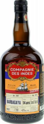 Compagnie des Indes 2007 Barbagaya 14yo 43% 700ml