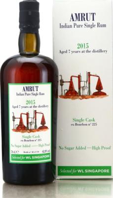 Habitation Velier 2015 Amrut Single Cask ex-Bourbon No.225 Selected for WL Singapore 7yo 62.8% 700ml