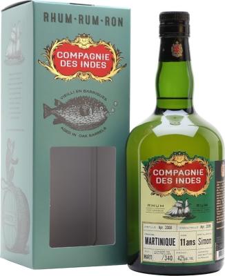 Compagnie des Indes 2008 Martinique 11yo 42% 700ml