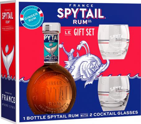 Spytail Ginger Rum Giftbox With Glasses 40% 700ml