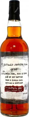 Thompson & Brothers 2006 Worthy Park JMWP Pot Distilled Jamaican 15yo 54% 700ml