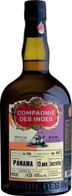 Compagnie des Indes 2009 Secret Distillery Panama 13yo 43% 700ml