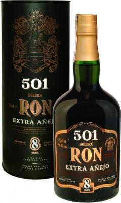 Ron 501 Extra Anejo Tube 8yo 38% 700ml