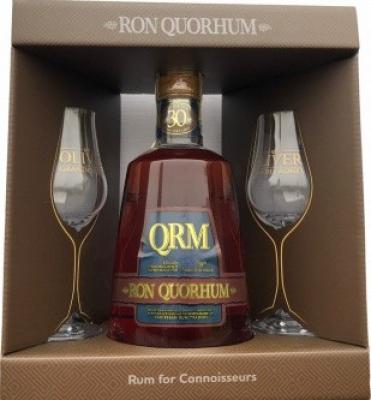 Ron Quorhum Giftbox With Glasses 30yo 42% 700ml