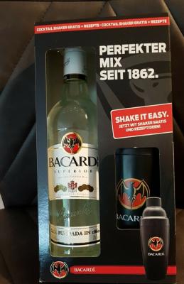 Bacardi Superior Gift Pack With Shaker 37.5% 700ml
