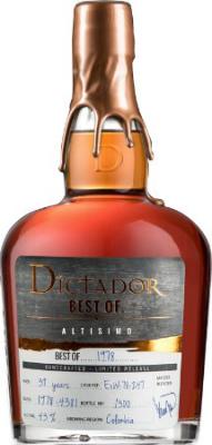 Dictador Best Of 1978 Altisimo 39yo 43% 700ml