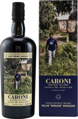 Velier Caroni 1998 Employees Edition 4th Release Balas Brigade Bhaggan 68.4% 700ml