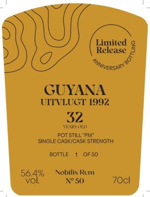 Nobilis Rum 1992 Uitvlugt Guyana #50 32yo 56.4% 700ml