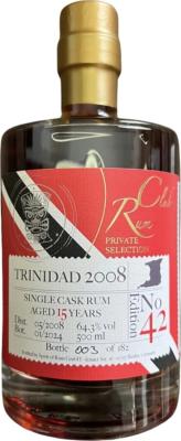 RumClub 2008 Ten Cane Trinidad Edition 42 15yo 64.3% 500ml