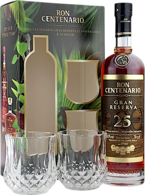 Ron Centenario Giftbox With Two Glasses 25yo 40% 700ml