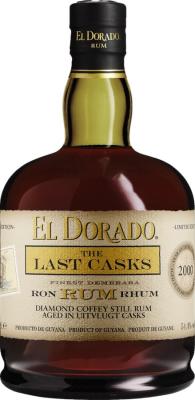 El Dorado 2000 The Last Casks Old Diamond Coffey Still Rum Aged in Uitvlugt Casks 22yo 54.4% 700ml