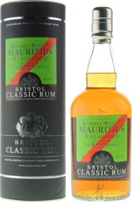 Bristol Classic 2010 Mauritius La Bourdonnais Sherry Aged 5yo 43% 700ml