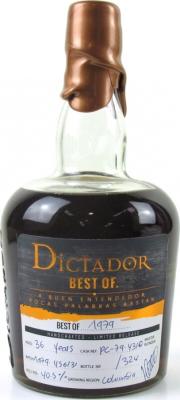 Dictador Best of 1979 A Buen Entendedor Pocas Palabras Bastan 36yo 40.5% 700ml