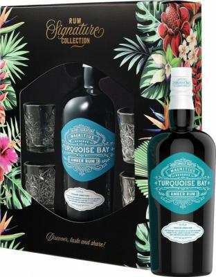 Island Signature Turquoise Bay Giftbox With Glasses 40% 700ml