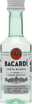 Bacardi Carta Blanca Superior White Miniature 37.5% 50ml