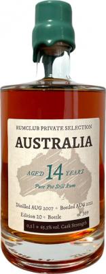 RumClub Private Selection 2007 Edition no.20 Pure Pot Still Cask Strenght 14yo 65.5% 500ml