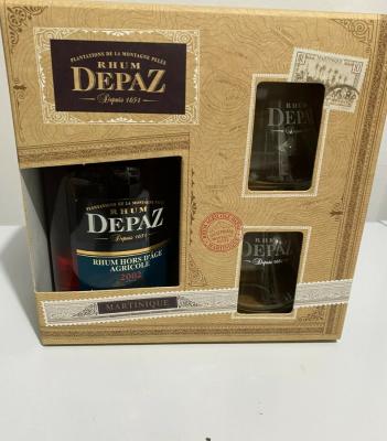 Depaz 2002 Hors D'age Argicole Giftbox with Glasses 45% 700ml