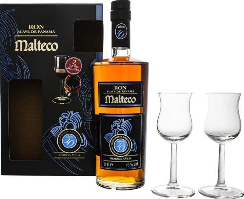 Ron Malteco Giftbox With Glasses 10yo 40% 700ml