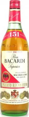 Bacardi 151 Proof 1960s 75.5% 750ml