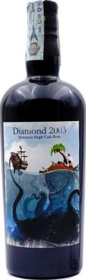RomDeLuxe 2003 Diamond Demerara Milano Rum Festival Single Cask 14yo 55.8% 700ml