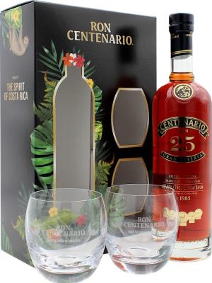 Ron Centenario Gran Reserva Sistema Solera Giftbox With Glasses 25yo 40% 700ml