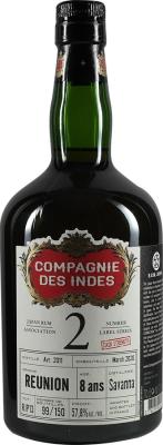 Compagnie des Indes 2011 Japan Rum Association 2 8yo 57.8% 700ml