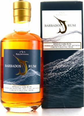 Rum Artesanal 2005 Foursquare Barbados Cask no.31 60.2% 500ml