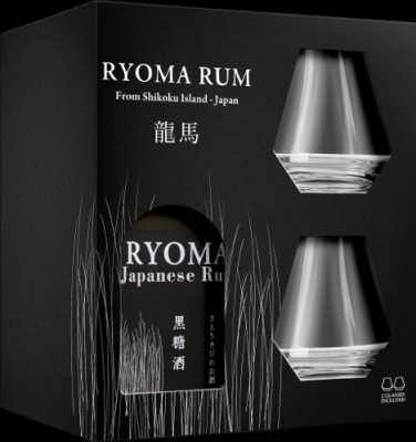 Ryoma Rum Giftbox with 2 Glases 40% 700ml