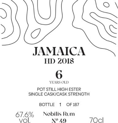 Nobilis Rum 2018 Hampden Jamaica #49 6yo 67.6% 700ml