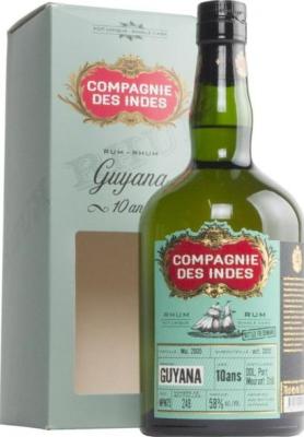 Compagnie des Indes 2005 Port Mourant Guyana Bottled for Denmark 10yo 58% 700ml
