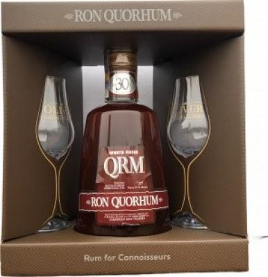 Ron Quorhum 30yo Giftbox With Glasses 40% 700ml