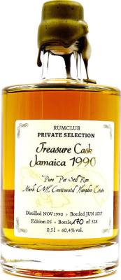 Rumclub 1990 Private Selection Treasure Cask Jamaica 26yo 60.4% 500ml