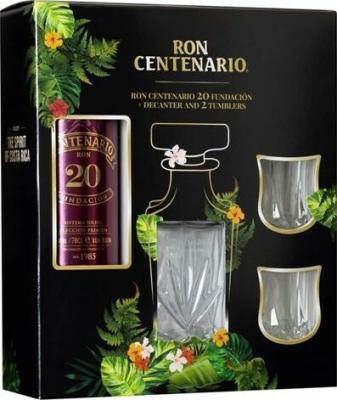 Ron Centenario Solera Fundacion Giftbox with Glasses 20yo 40% 700ml