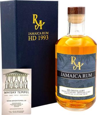 Rum Artesanal 1993 HD Distillery C<>H Jamaica Selected by Whiskytempel 28yo 61.9% 500ml