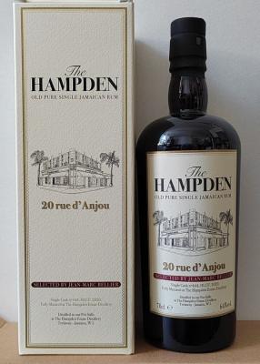 Velier 2020 Hampden 20 rue d'Anjou Selected by Jean-Marc Bellier 4yo 64% 700ml