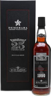 Rum Nation 1990 Demerara Sherry Wood Finish 25yo 45% 700ml