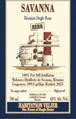 Habitation Velier Savanna Herr 62% 700ml