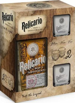 Relicario Ron Dominicano Superior Giftbox With Glasses 40% 700ml