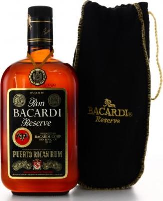 Bacardi Reserve Puerto Rican Rum 40% 750ml
