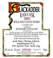 Bowmore 2001 BA Raw Cask Single Oak Hogshead 20060 Jack Rose Dining Saloon Washington PM Spirits New York City 59% 750ml
