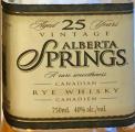 Alberta Springs 25yo Vintage Alberta 100 year Centennial 40% 750ml