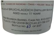 Lochindaal 2009 Open Burn Fresh Bourbon Barrel 62.6% 700ml