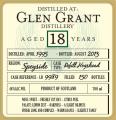 Glen Grant 1995 DoD Refill Hogshead LD 9989 46% 700ml