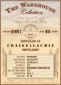 Craigellachie 1997 WW8 The Warehouse Collection Bourbon Hogshead 117 59.8% 700ml