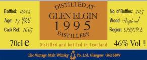 Glen Elgin 1995 VM The Cooper's Choice Hogshead 1665 46% 700ml