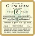Glencadam 2004 DoD Refill Hogshead LD 9546 46% 700ml