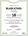 Blair Athol 1995 ED The 1st Editions Sherry Butt 54.4% 750ml
