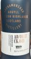 Ardnamurchan AD 06:17 CK.449 Refill American Oak Oloroso Sherry Octave Whisky Show Budapest 2023 52% 700ml