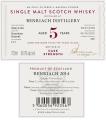 BenRiach 2014 DR Bourbon Barrel #100 60% 700ml